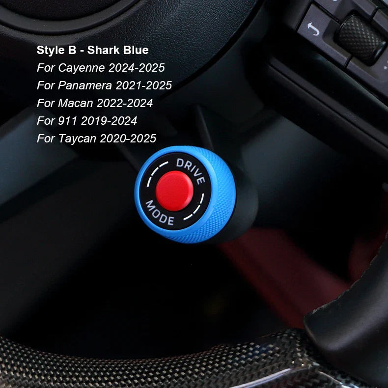 Steering Wheel Replacement Buttons for Porsche Macan - 2014 to 2024 Porsche > Replacement Trims Euro Premium Parts Driving Mode Selector - Facelift Shark Blue
