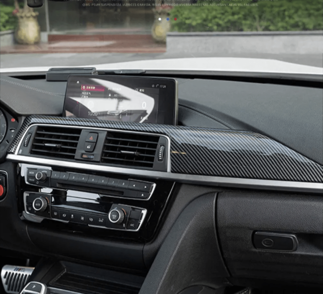 BMW 3 Series F30 Carbon fiber interior trim - 2011 to 2020 BMW Euro Premium Parts Dashboard (2 pieces)