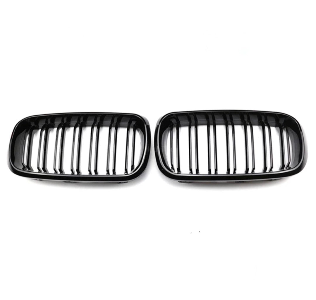 BMW X6 F16 Dual-Slat Gloss Black Front Kidney Grilles (2014 to 2018) BMW Euro Premium Parts
