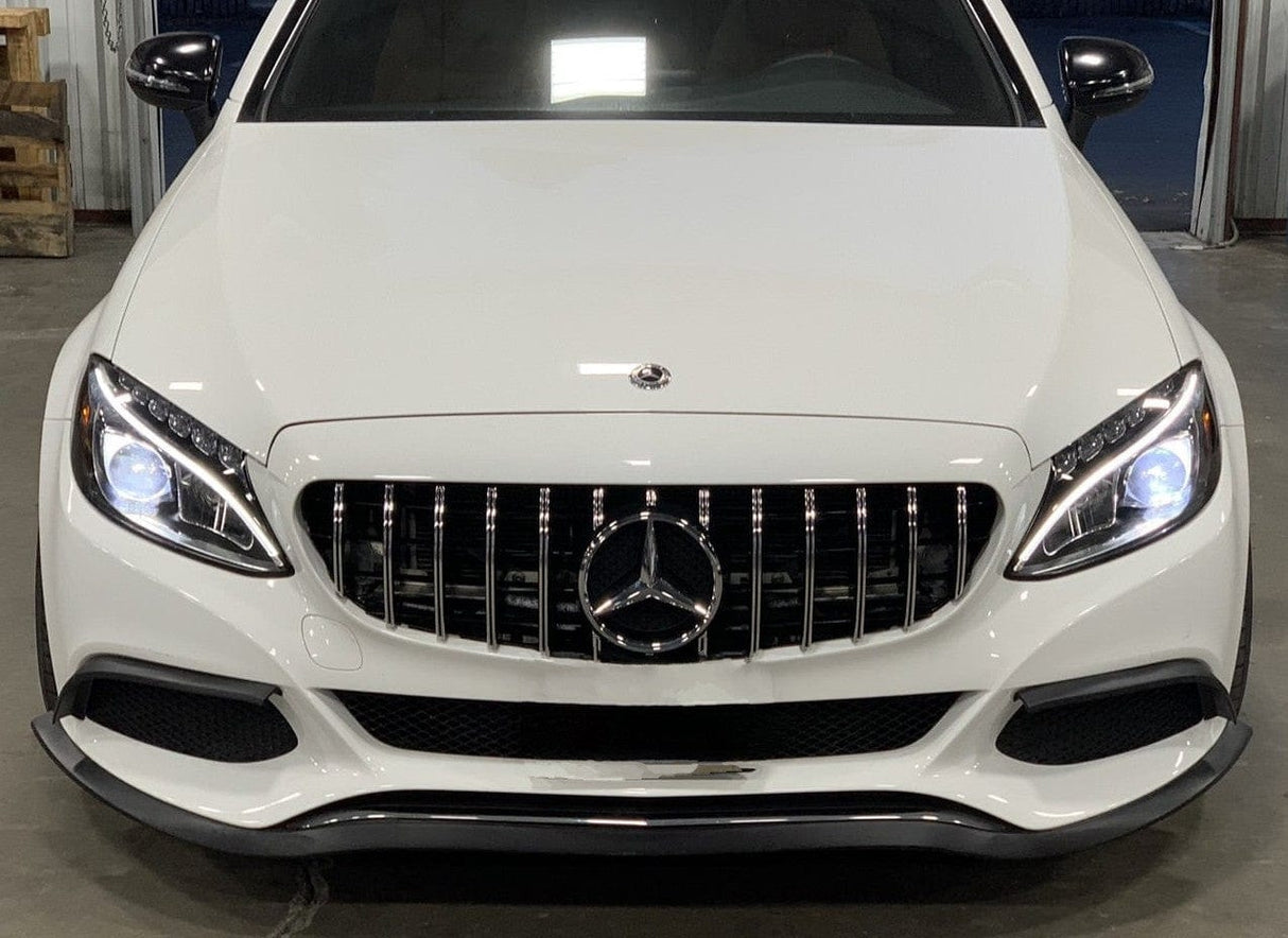 Black Front Panamericana AMG GTR grille for Mercedes C-Class W205 (2014 to 2018) Mercedes-Benz Euro Premium Parts