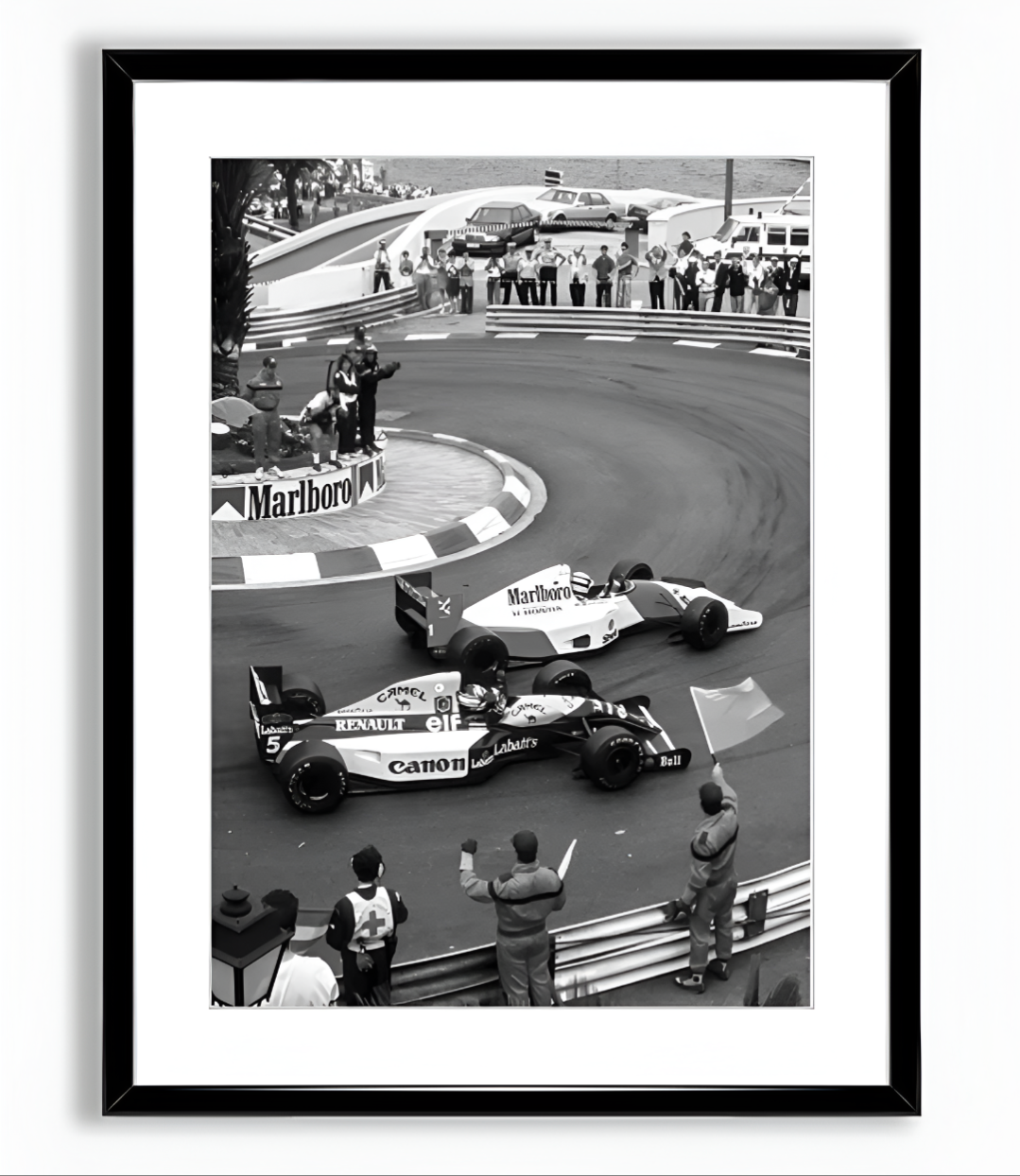 Black & White Formula 1 Monaco vintage car poster | Wall Art for your interior decoration Wall posters Euro Premium Parts