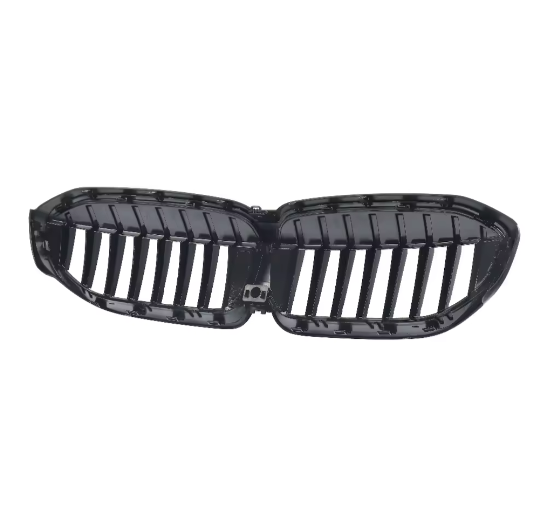 Black front kidney grilles M3 Competition-look for BMW 3 Series G20 (2019 to 2022) BMW Euro Premium Parts