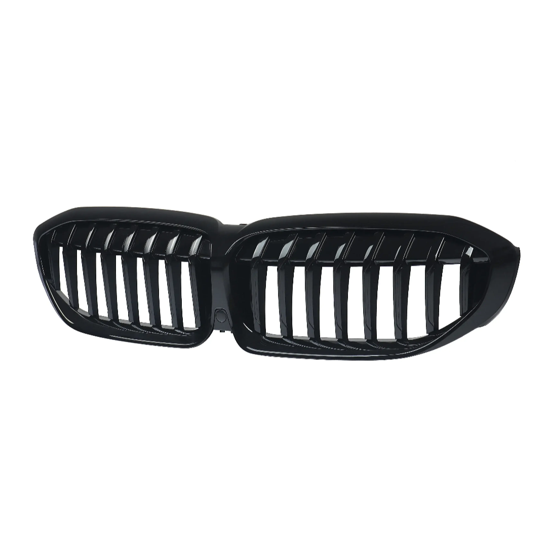 Black front kidney grilles M3 Competition-look for BMW 3 Series G20 (2019 to 2022) BMW Euro Premium Parts Pre-facelift (2019 to 2022) Single slat grille