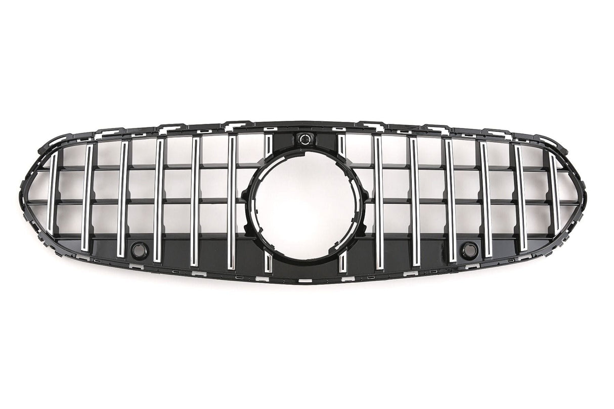 Black Front Panamericana AMG GTR grille for Mercedes C-Class W206 S206 (2021 to 2026) Mercedes > Grilles Euro Premium Parts Chrome Without AMG Package