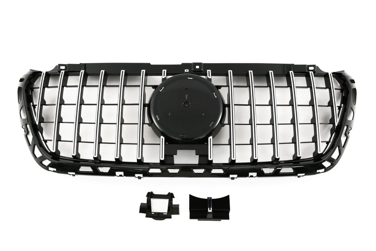 Black Front Panamericana Look Grille for Mercedes Sprinter W907 (2018 to 2024) Mercedes > Grilles Euro Premium Parts Chrome