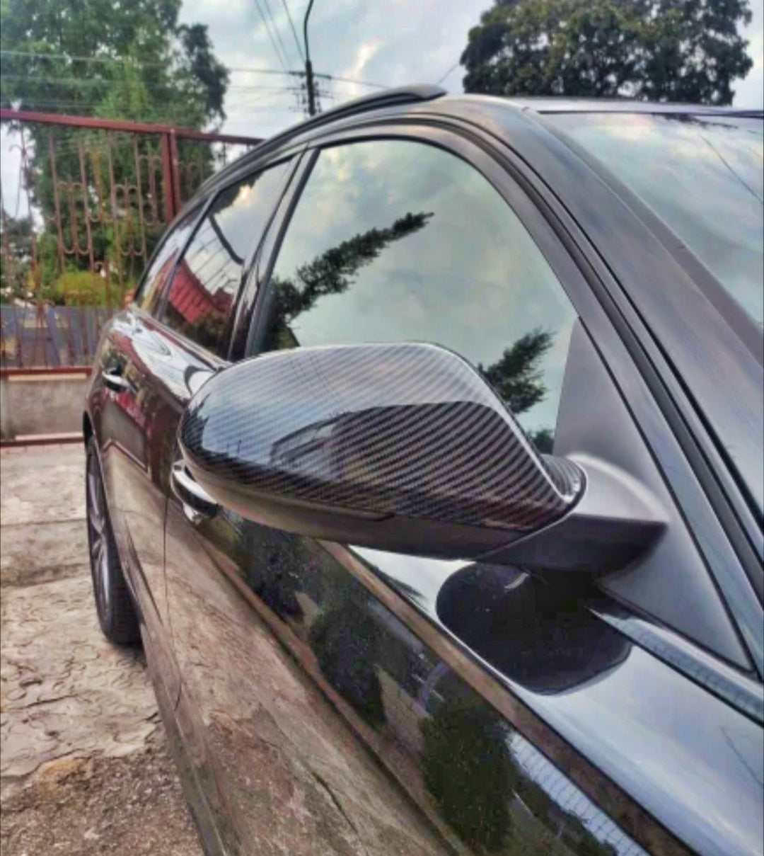 Carbon look mirror caps for Audi A6 C7 (2010 to 2018) Audi Euro Premium Parts
