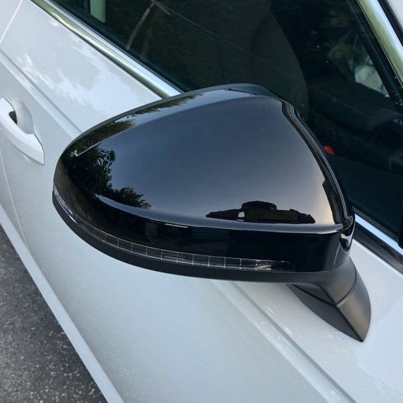 Glossy Black Mirror Caps for Audi A4 - S4 - RS4 B9 (2016 to 2023) Audi Euro Premium Parts