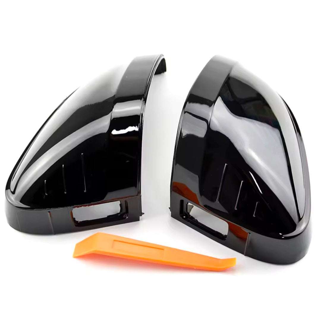 Glossy Black Mirror Caps for Audi A4 - S4 - RS4 B9 (2016 to 2023) Audi Euro Premium Parts