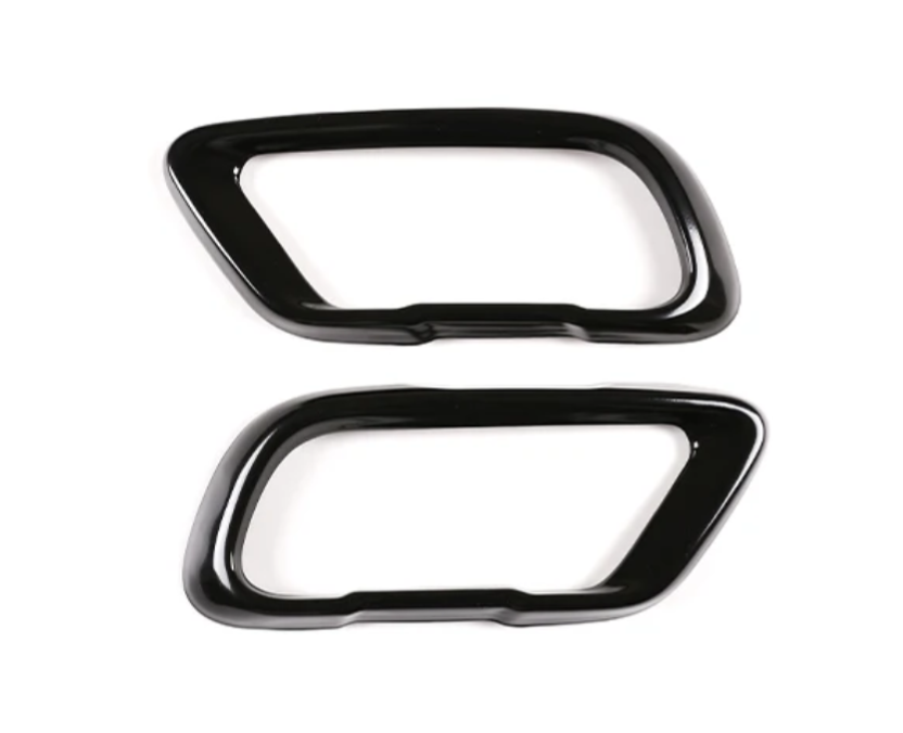 Glossy black sport exhaust tips for BMW X6 G06 - 2018 to 2023 BMW Euro Premium Parts