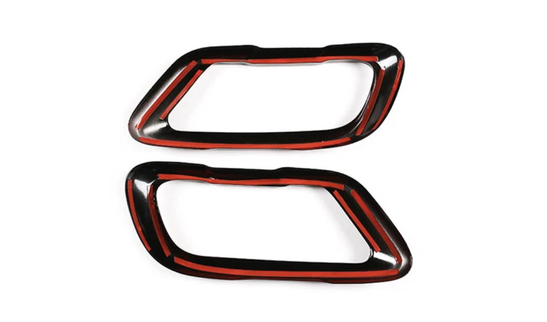 Glossy black sport exhaust tips for BMW X6 G06 - 2018 to 2023 BMW Euro Premium Parts