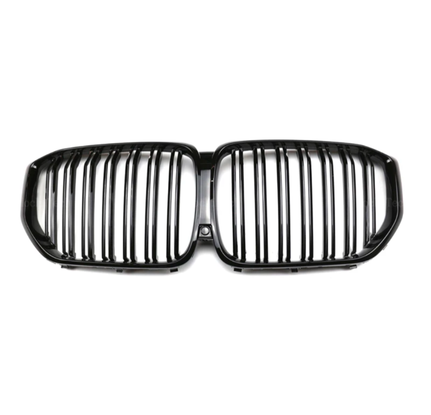 BMW X6 G06 Gloss Black Front Grilles Set (2019 to 2026) BMW Euro Premium Parts Double slat Before facelift (2018-2023)