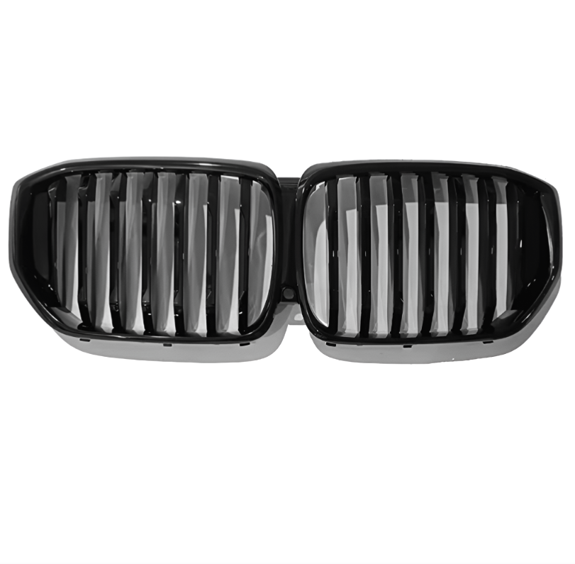 BMW X6 G06 Gloss Black Front Grilles Set (2019 to 2026) BMW Euro Premium Parts Single slat LCI Facelift (2023-2026)