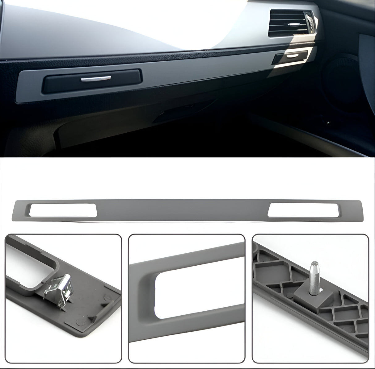 Interior passenger cupholder trim for BMW 3 Series E90 (2005 - 2012) BMW Euro Premium Parts Gray