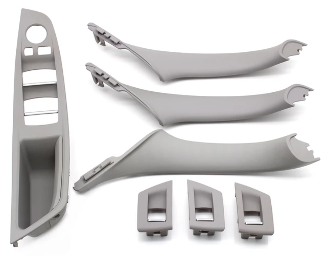 Replacement driver door handle for BMW 5 Series F10 (2010 - 2017) BMW Euro Premium Parts All 4 door handles Everest Gray With folding mirror hole