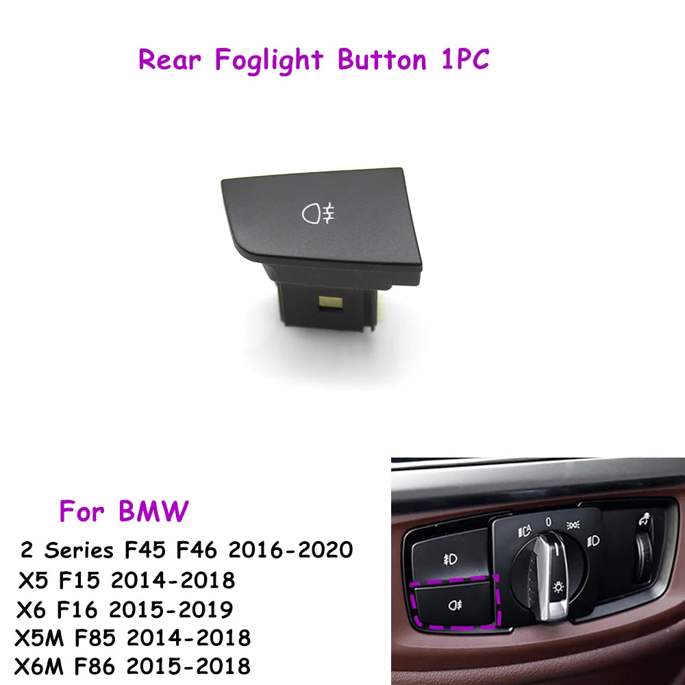 Headlight Switch Knob & Fog Light Buttons For BMW X5 F15 & X6 F16 - 2014 to 2019 BMW > Replacement Buttons Euro Premium Parts Rear fog light button