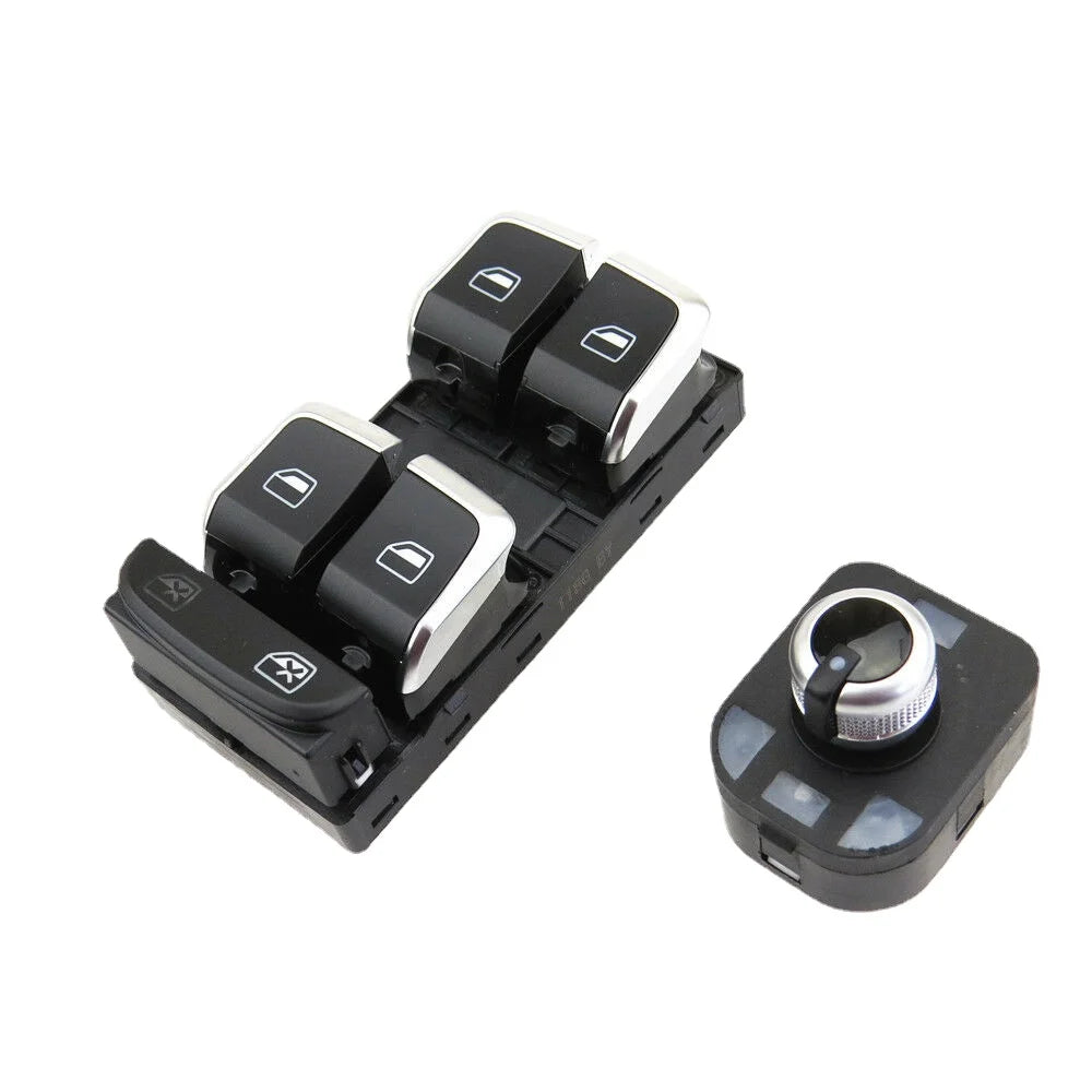 Chrome Window Switches & Side View Knob For Audi A5 B8, A4 B8 & Q5 8R - 2008 to 2014 Audi > Replacement Buttons Euro Premium Parts
