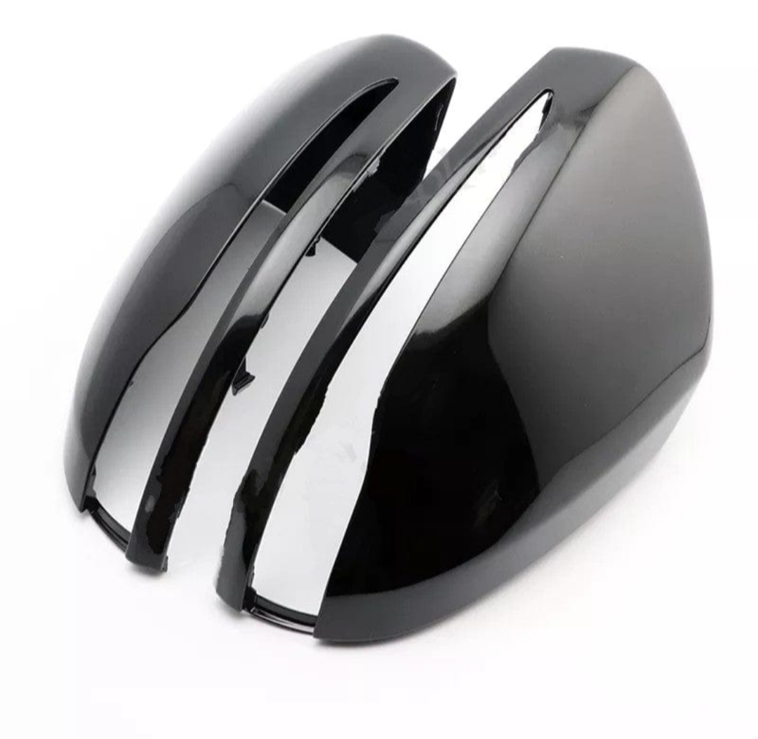 Glossy black mirror caps for Mercedes C-Class W205 (2010 to 2018)