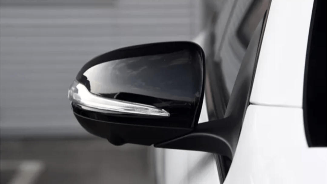 Glossy black mirror caps for Mercedes C-Class W205 (2010 to 2018)