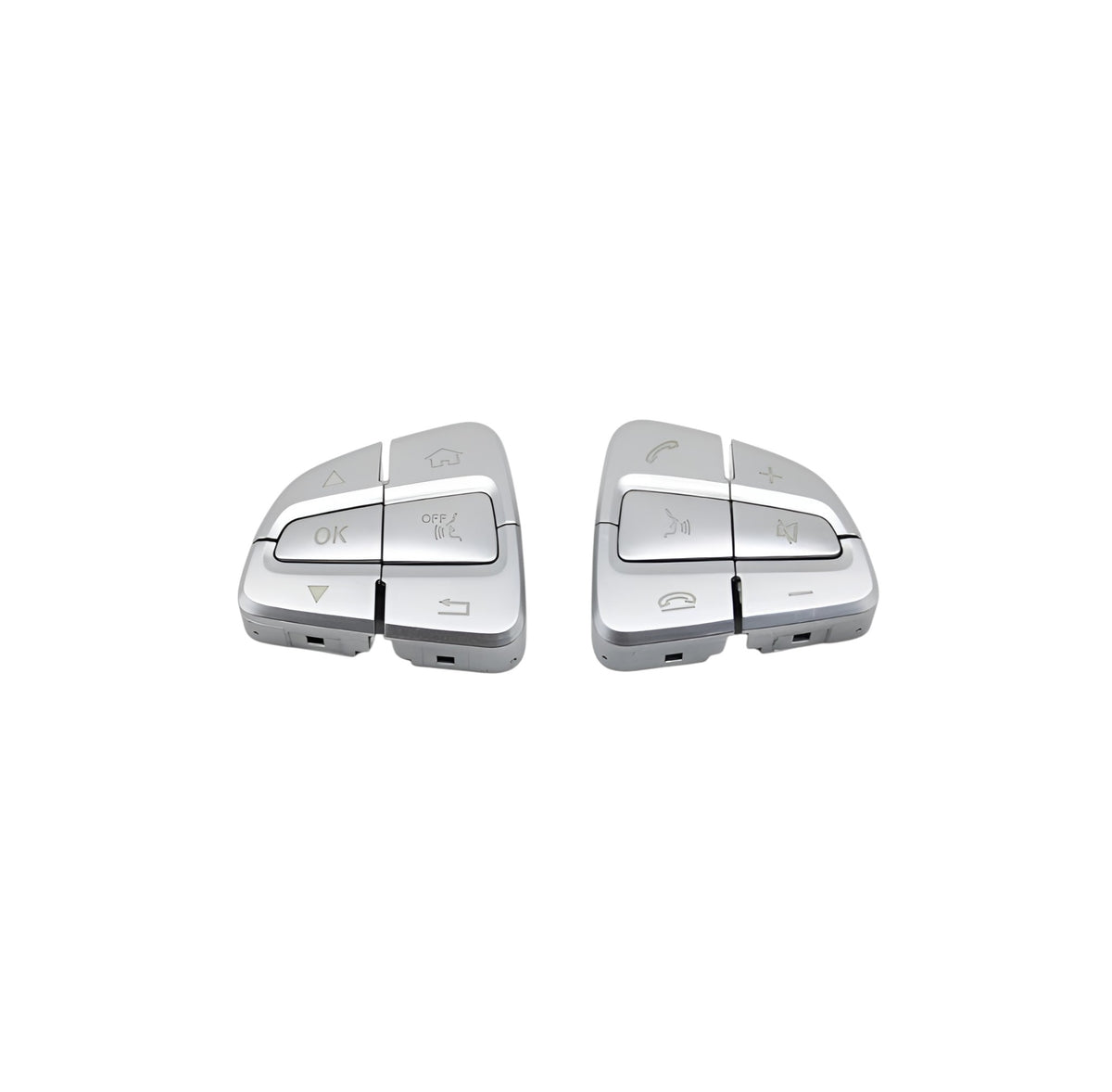 Mercedes-Benz ML/GLE W166 Multifunction steering wheel buttons replacement (2011 - 2015) Mercedes > Replacement Trims Euro Premium Parts Silver GLE