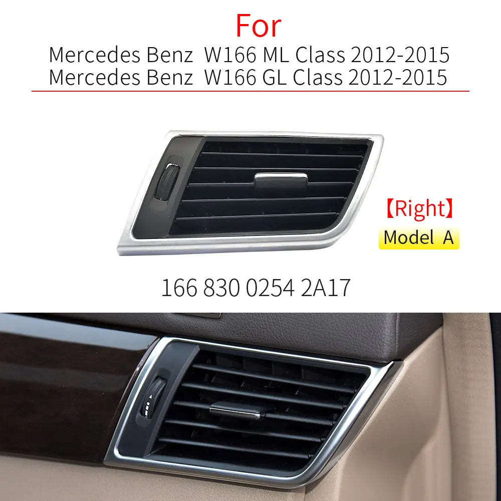 Front Side AC Air Vent For Mercedes-Benz ML W166 & GL X166 - 2012 to 2019 Mercedes-Benz > Air Vents Euro Premium Parts Matte Black - Right
