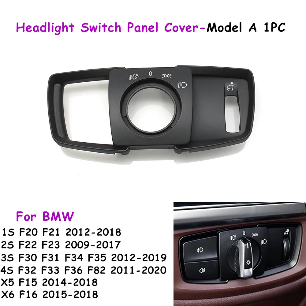 Headlight Switch Knob & Fog Light Buttons For BMW X5 F15 & X6 F16 - 2014 to 2019 BMW > Replacement Buttons Euro Premium Parts Switch cover - model A