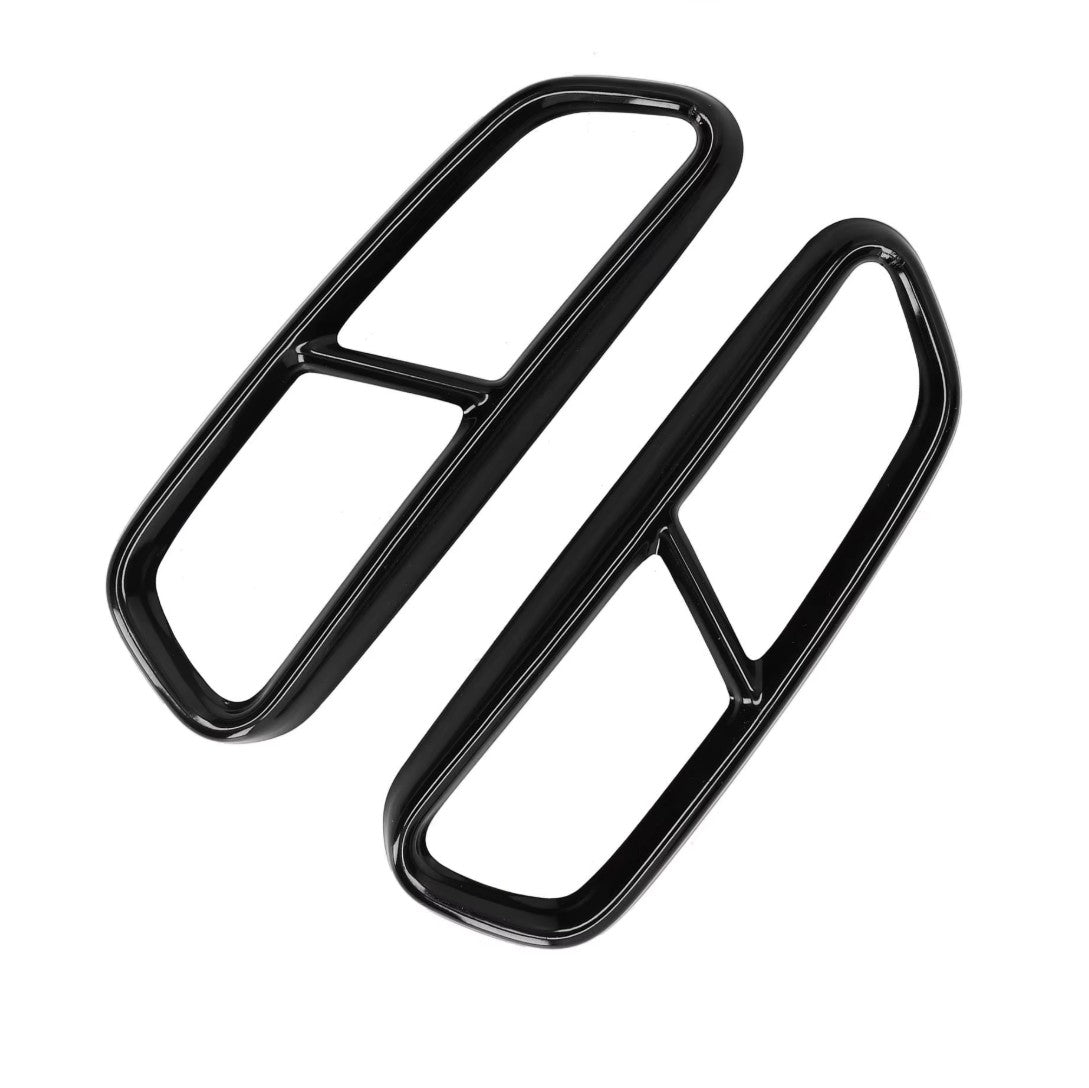 Audi A6 C7 Gloss Black Exhaust Tips - 2011 to 2018