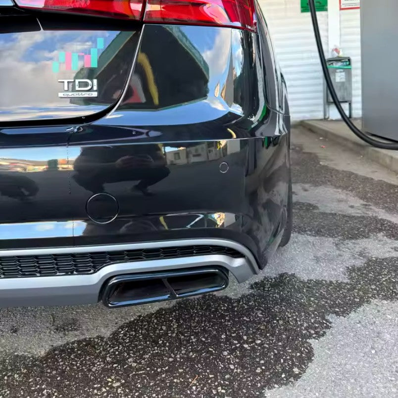 Audi A6 C7 Gloss Black Exhaust Tips - 2011 to 2018