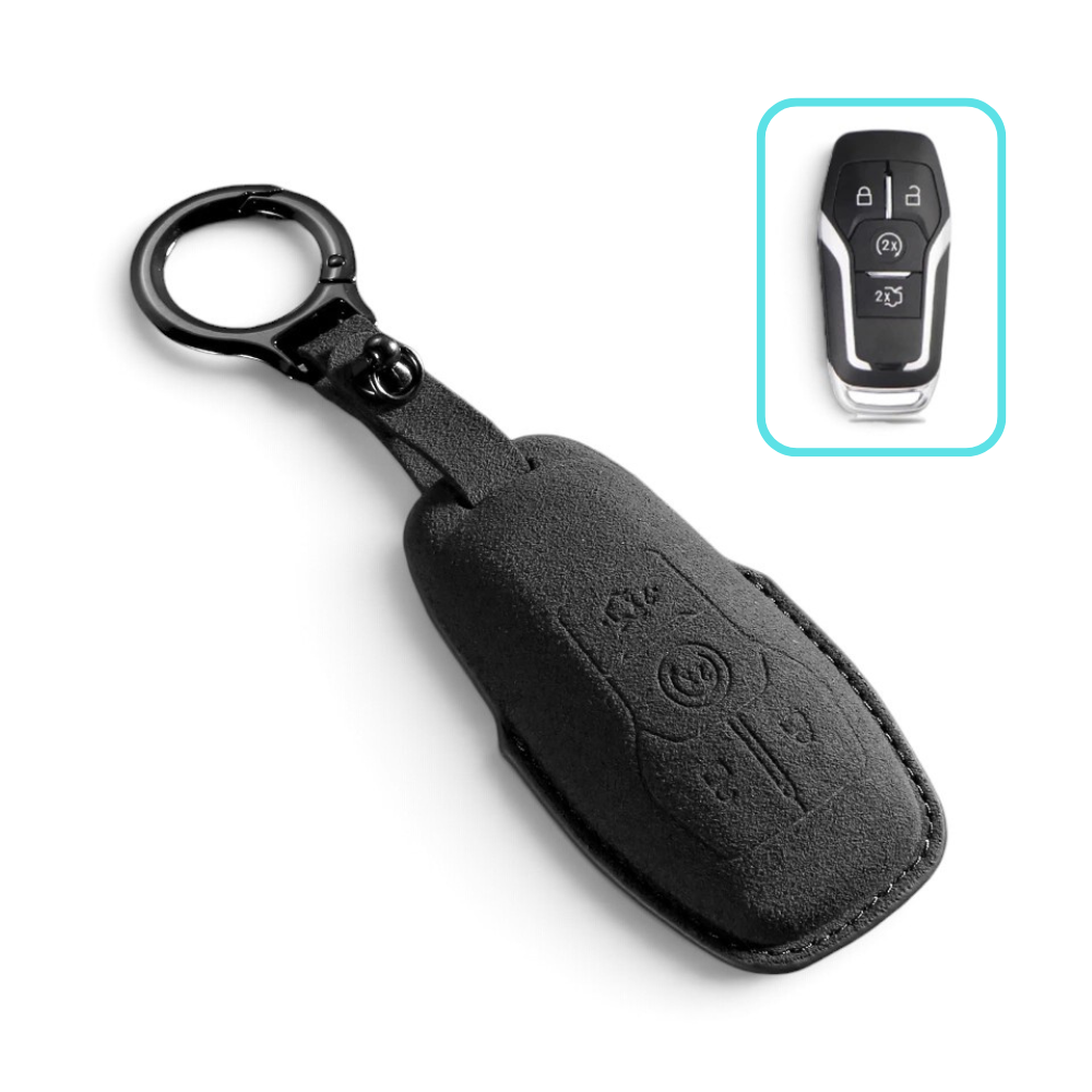 Alcantara Ford Key Case – Protective Key Fob Cover For Ford F150 F250 Fusion Focus Edge Mustang