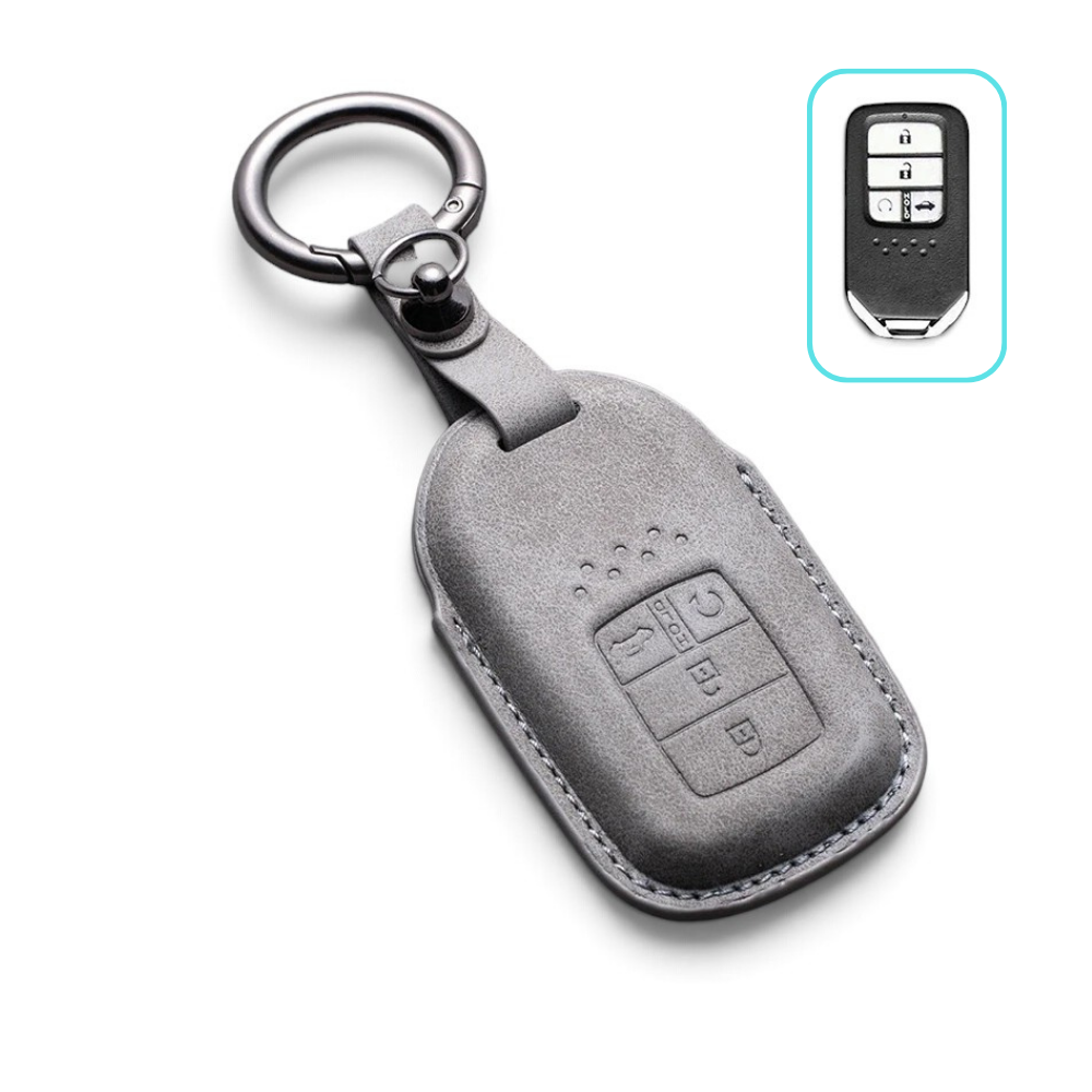 Alcantara Honda Key Case and Key Chain – Protective Key Fob Cover Civic Jazz Fit Odyssey Accord CR-V HR-V