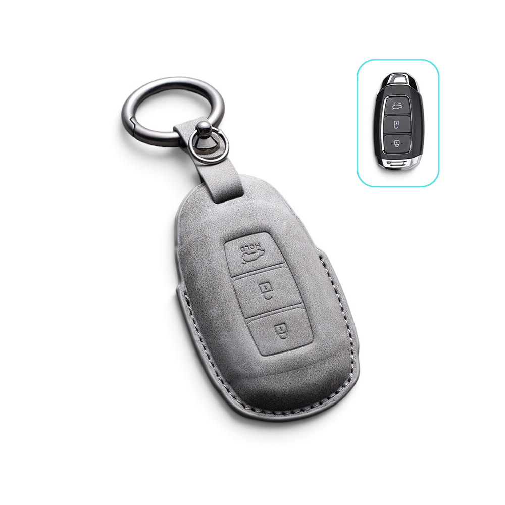 Alcantara Hyundai Key Case and Key Chain – Protective Key Fob Cover