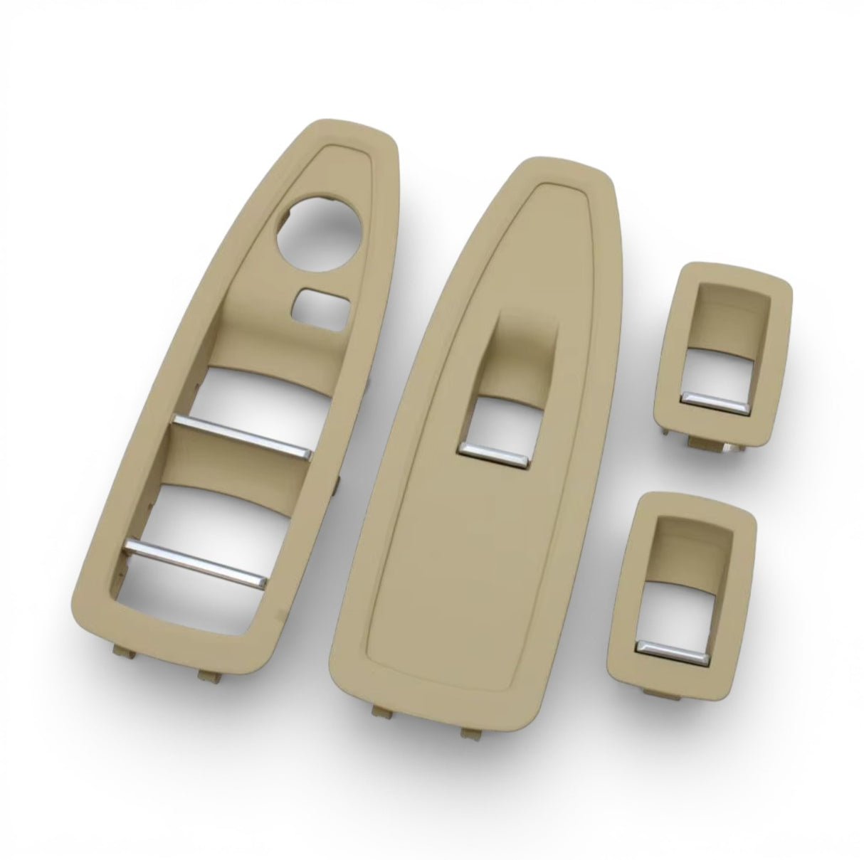 Window Switch Trim Plates in Black, Beige, Gray and Carbon look for BMW 4 Series F32 M4 F82 - 2012 to 2019 Euro Premium Parts Tan Complete Kit (x4) (without folding mirrors)
