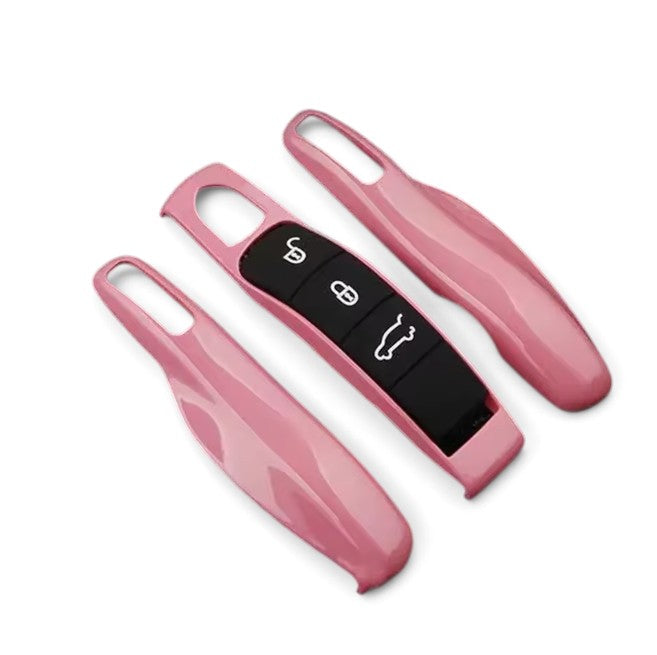 Porsche Key Case – Protective Key Fob Cover For Porsche Cayenne Panamera Macan 911 Cayman Boxster Key Cases Euro Premium Parts Pink Older Generation (2012-2019)