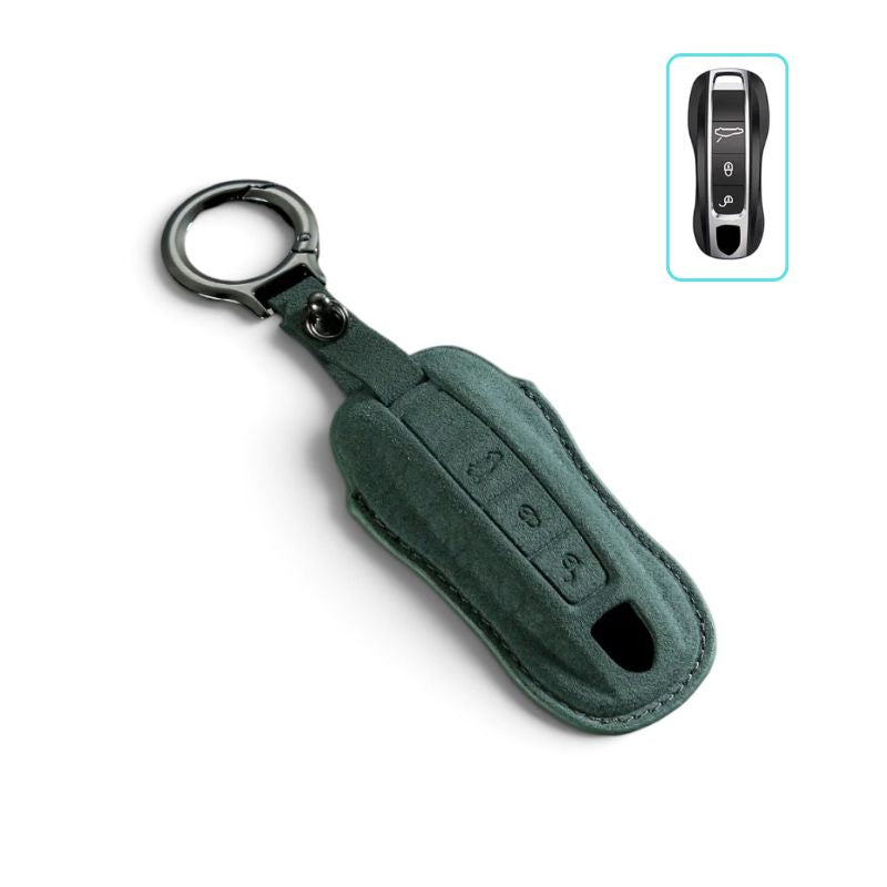 Porsche Alcantara Key Case – Protective Key Fob Cover For Porsche Cayenne Panamera Macan 911 Cayman Boxster (Copie)