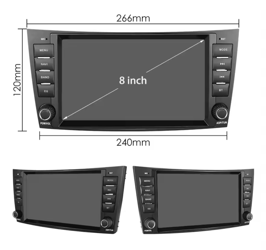 Wireless Apple CarPlay/AndroidAuto retrofit kit for Mercedes E-Class W211 (2003-2009)