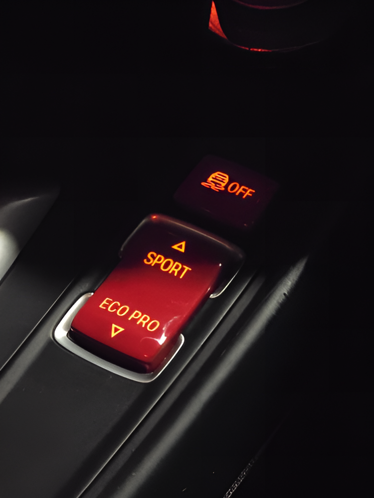 Driving Mode and Parking Sensors Performance Red Blue Black Buttons for BMW 4 Series F32/M4 F82 - 2012 to 2019