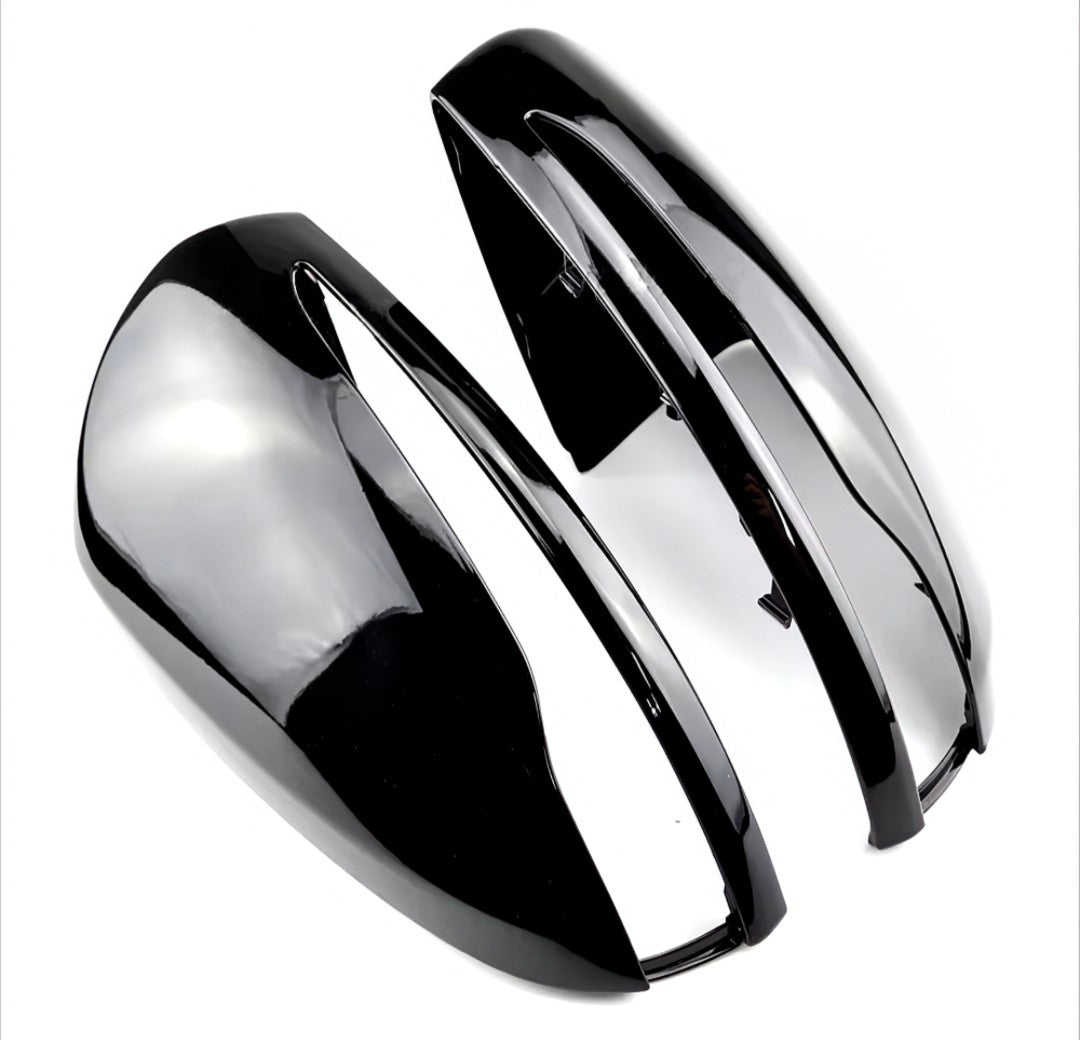 Glossy black mirror caps for Mercedes C-Class W205 (2010 to 2018)
