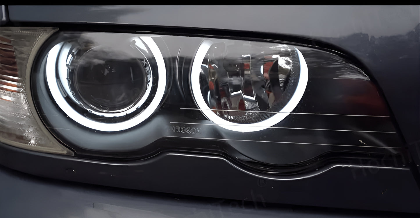 LED Angel Eyes Kit Headlights for BMW 3 Series E46 - '98 to '06 BMW Euro Premium Parts