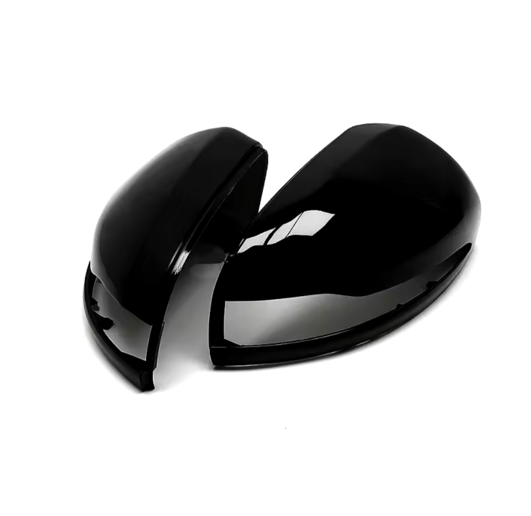 Glossy black mirror caps for Mercedes C-Class W205 (2010 to 2018)