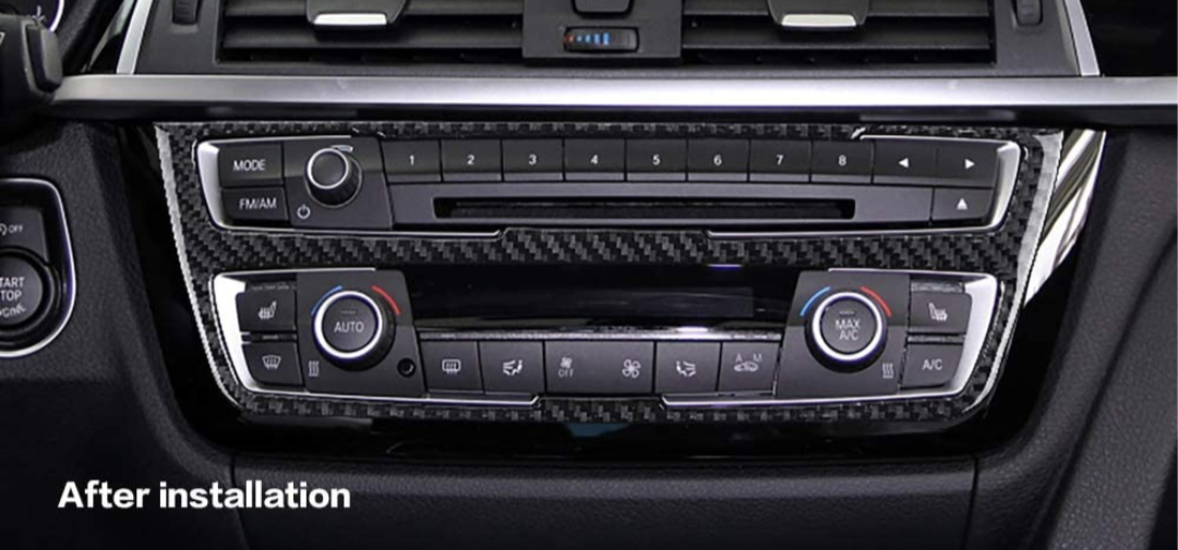 BMW 3 Series F30 Carbon fiber interior trim - 2011 to 2020 BMW Euro Premium Parts A/C Unit trim
