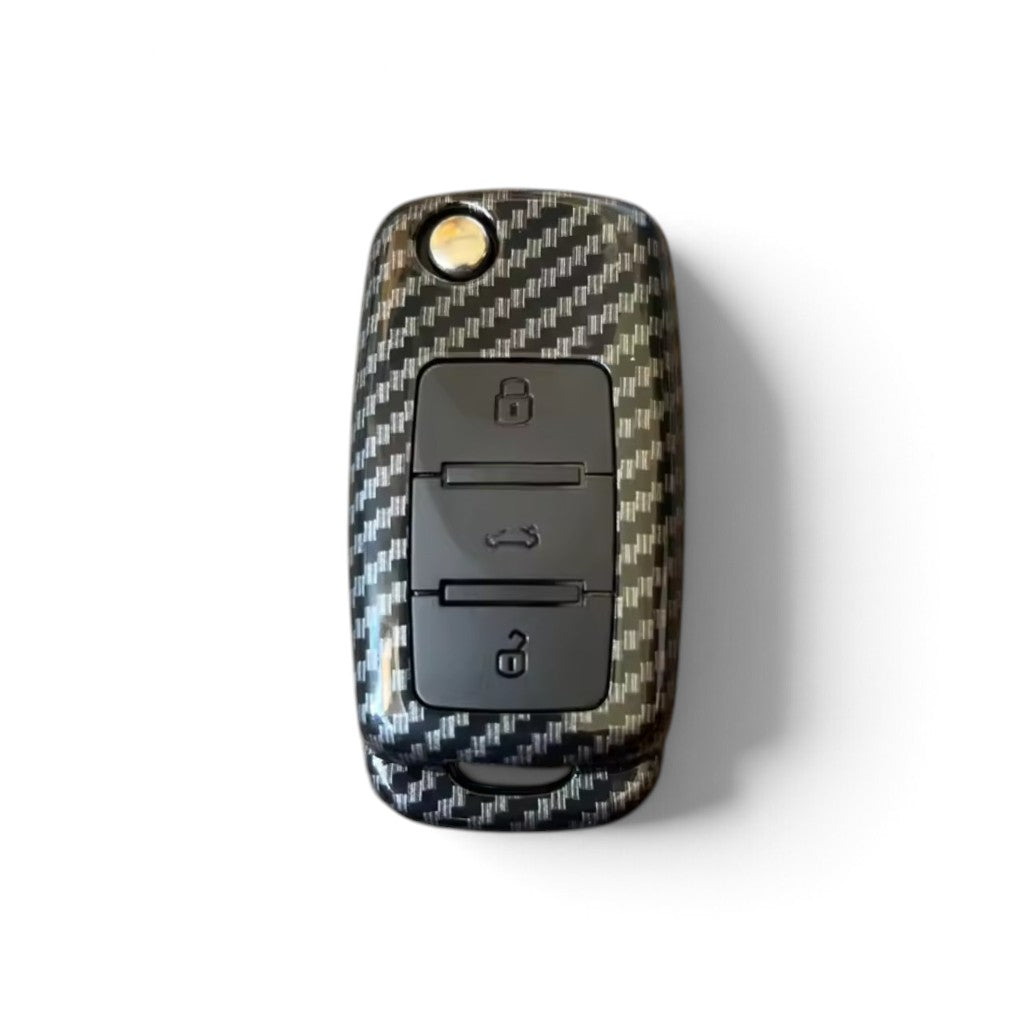 Carbon-Look Volkswagen Key Case – Protective Key Fob Cover For VW