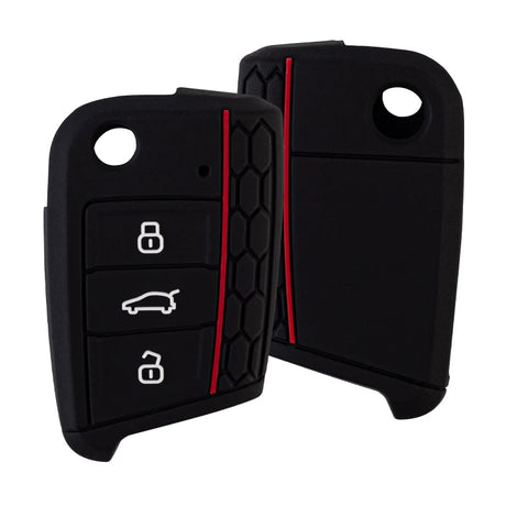 Silicon Volkswagen Key Case – Protective Key Fob Cover For VW Key Cases Euro Premium Parts Red Modern Key