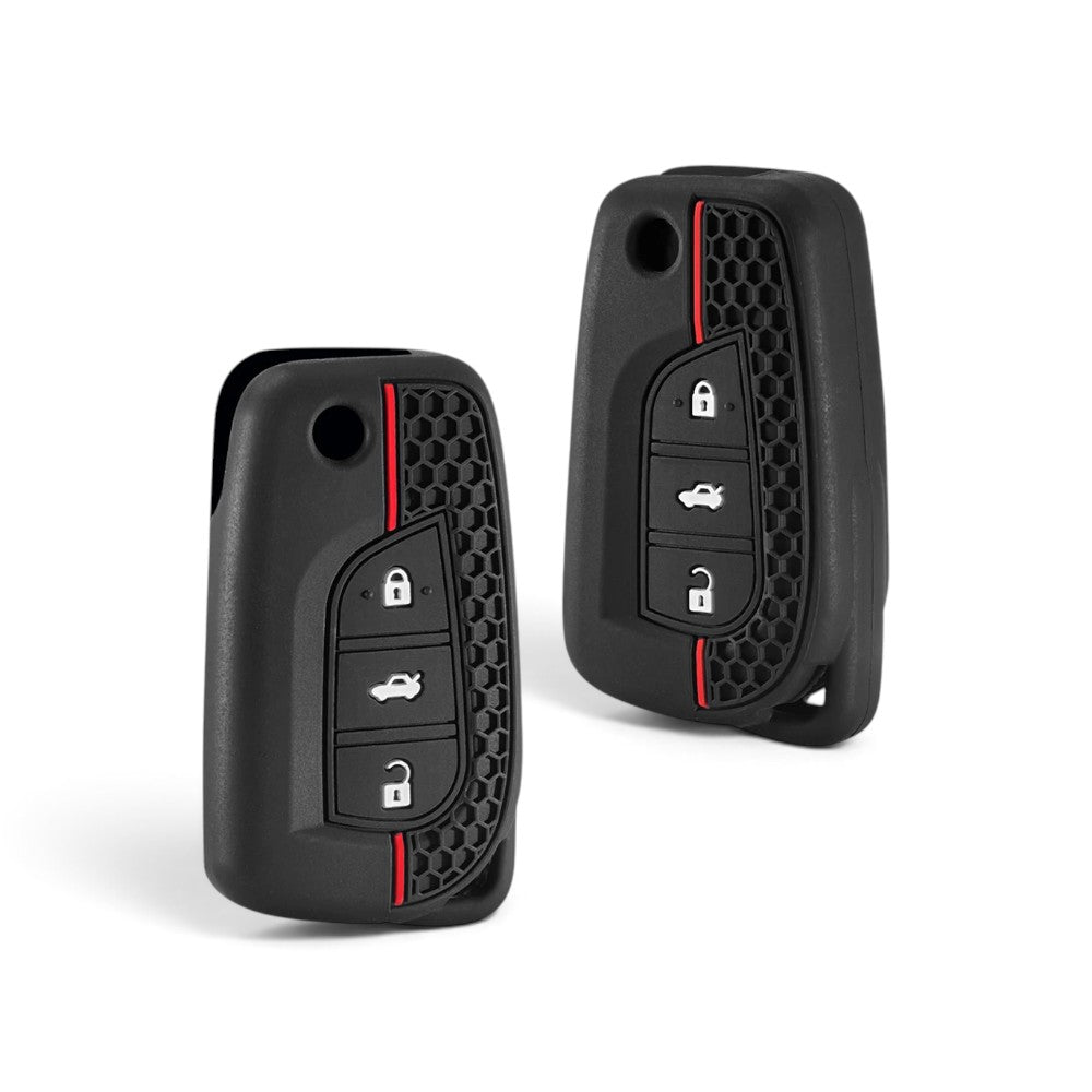Silicone Toyota Key Case and Key Chain – Protective Key Fob Cover Key Cases Euro Premium Parts
