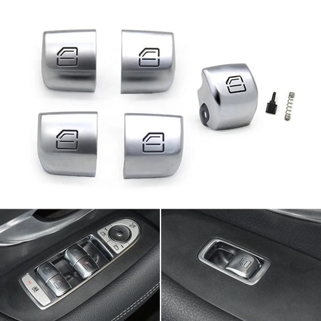 Set of Driver and Passenger window switch buttons for Mercedes C-Class W205 (2014 - 2021) Mercedes > Replacement Trims Euro Premium Parts Drive and Passenger sides (5 switches)