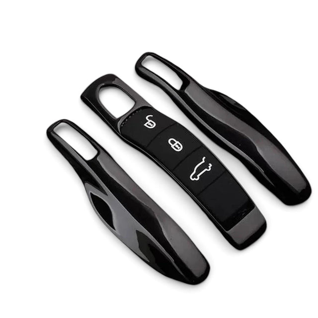 Porsche Key Case – Protective Key Fob Cover For Porsche Cayenne Panamera Macan 911 Cayman Boxster Key Cases Euro Premium Parts Black Older Generation (2012-2019)