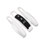 Porsche Key Case – Protective Key Fob Cover For Porsche Cayenne Panamera Macan 911 Cayman Boxster Key Cases Euro Premium Parts White Older Generation (2012-2019)