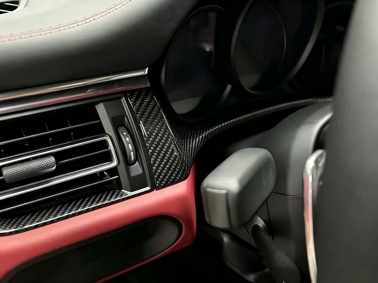 Kohlefaser Auto Schaltknauf Verkleidung für Audi A4 S4 RS4 B9 (2016 bis 2023)