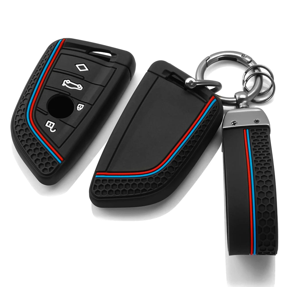 Silicone BMW Key Case & Key Chain – Soft Protective Key Fob Cover