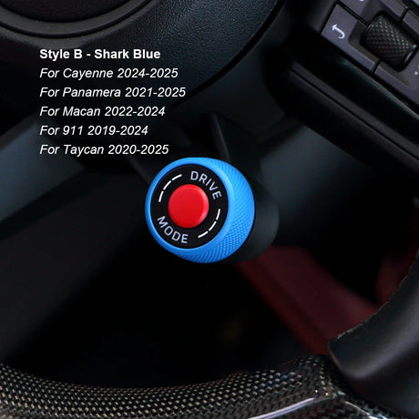Steering Wheel Replacement Buttons for Porsche 911 (991) - 2015 to 2019 Porsche > Replacement Trims Euro Premium Parts Driving Mode Selector - Facelift Shark Blue
