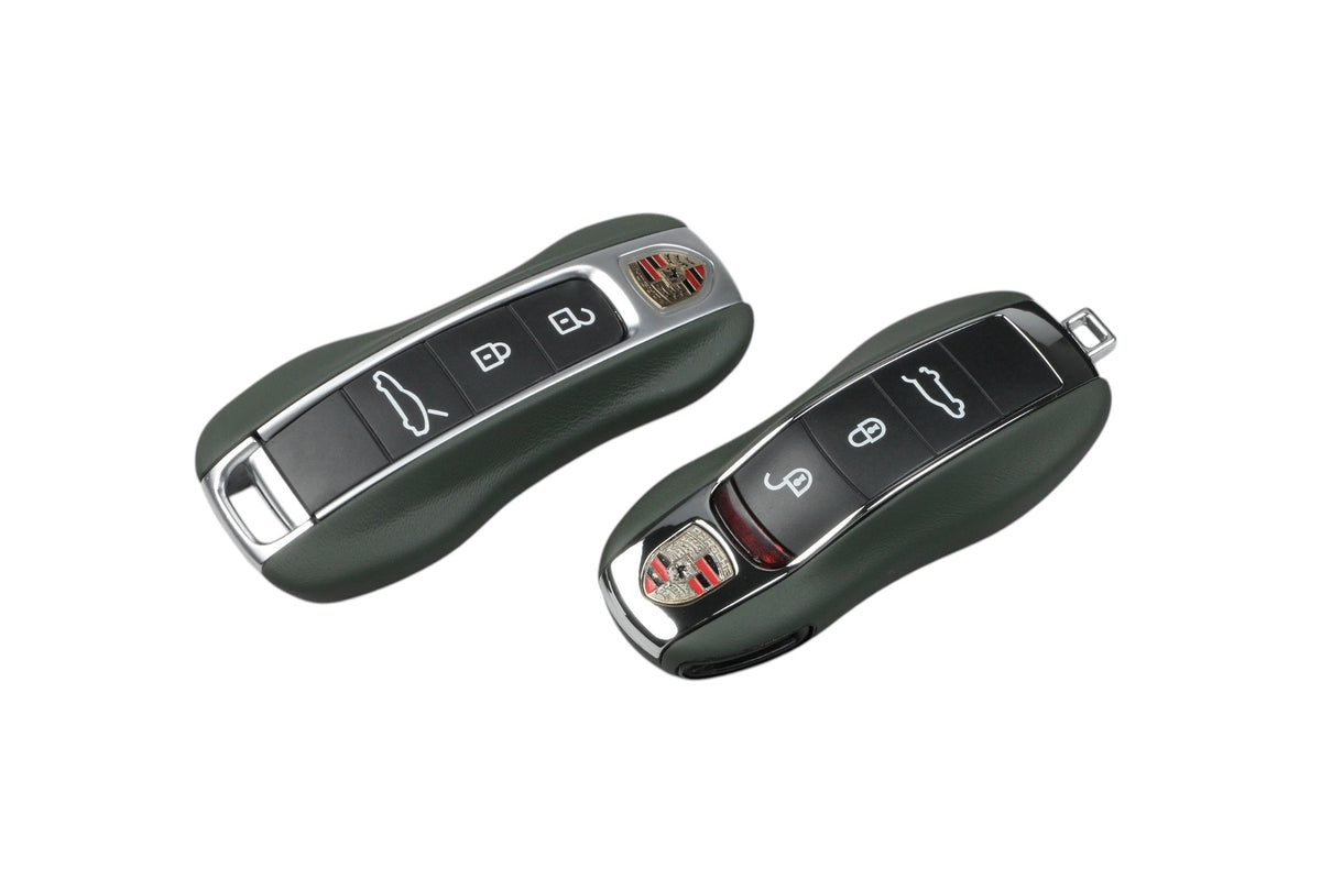 Leather Porsche Key Case – Protective Key Fob Cover For Porsche Cayenne Panamera Macan 911 Cayman Boxster Key Cases Euro Premium Parts
