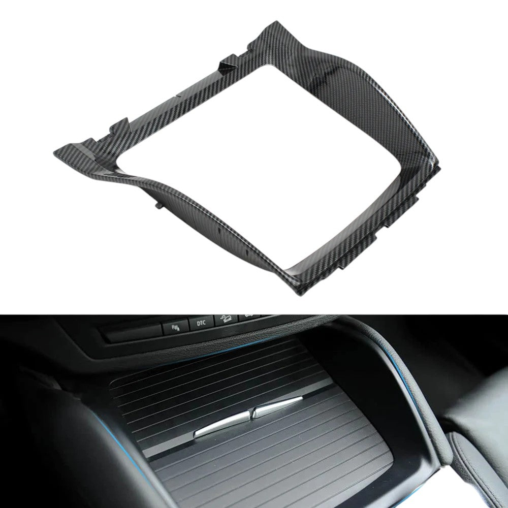 Cup Holder Slider Assembly Roller Front Tray for BMW X6 E71 - 2008 to 2014 BMW > Replacement Trims Euro Premium Parts - ERP DISTRIBUTION Outer Trim Model B - Carbon Replica